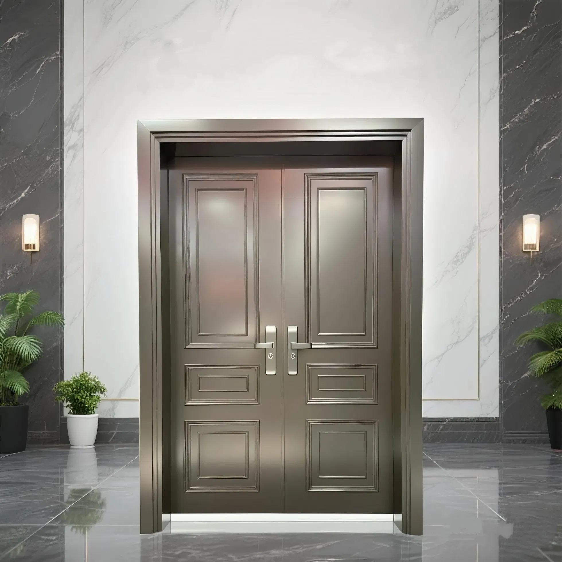 Алюминиевая садовая калитка с защитой