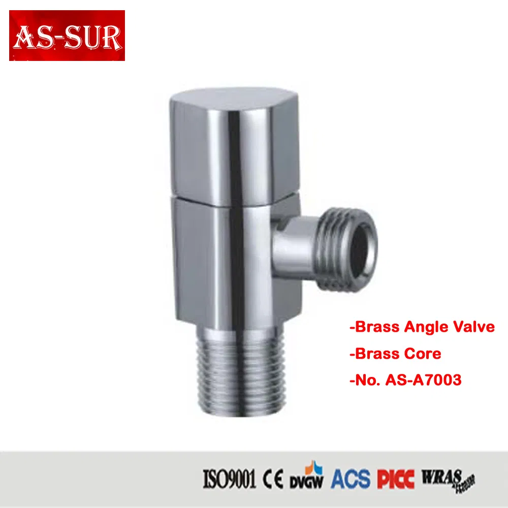 Polished Chrome Plated Brass Angle Valve with Filter A7004