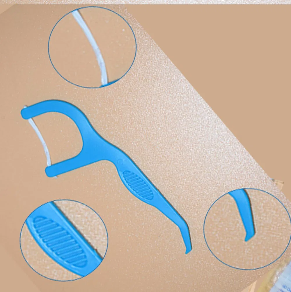 Private Label Disposable Toothpick Oral Flosser Stick Dental Floss Pick