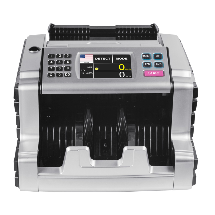 Multi Currency Counter Roller Friction TFT Display Mixed Denomination