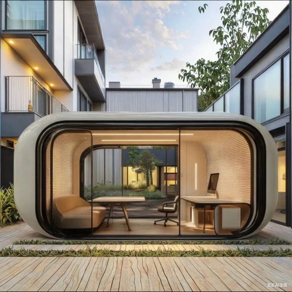 Luxury Modern Modular Mobile Steel Space Capsule House Prefab Flat Pack Container