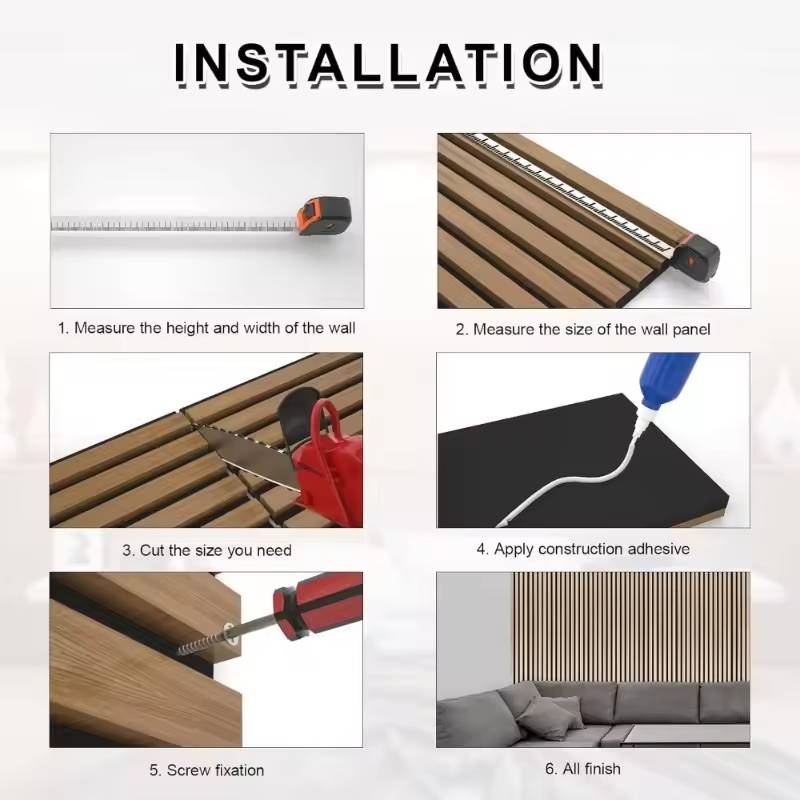 Eco-Friendly Veneer Slat Panels for Stylish Decor and Noise Reduction