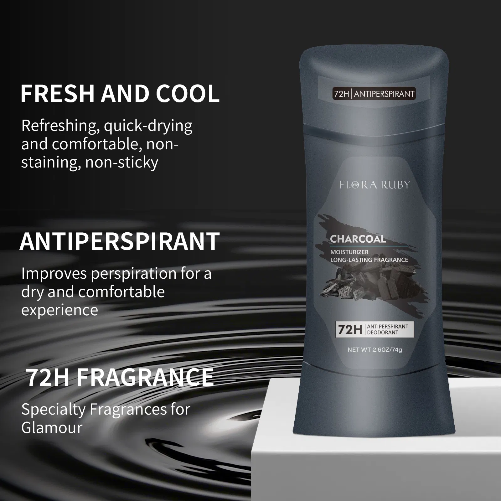 Hypoallergenic Soothing Deodorant with Portable Aluminum-Free Pearl Beads