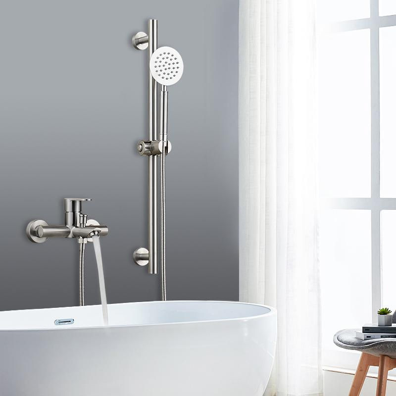 Душевой смеситель из нержавеющей стали 304 со скользящей штангой