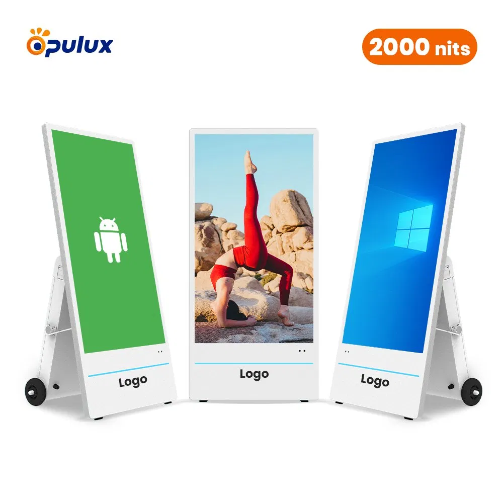 Водонепроницаемый портативный LCD-дисплей с батареей