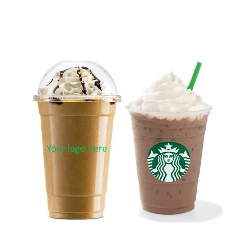 Одноразовые прозрачные чашки из PLA для сока и кофе