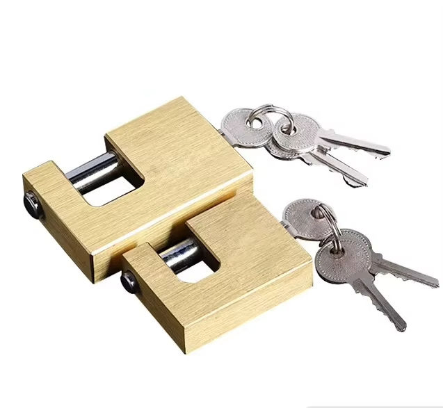 Heavy Duty Rectangular Padlock with Copper Core Waterproof Iron Security Lock