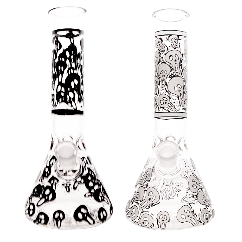 Wholesale 30cm Large Hookah Herb Tobacco Crack 10′ ′ 12′ ′ Crank Slim Dabber Glass Pipes Smoking Oil Burner Glass Pipe