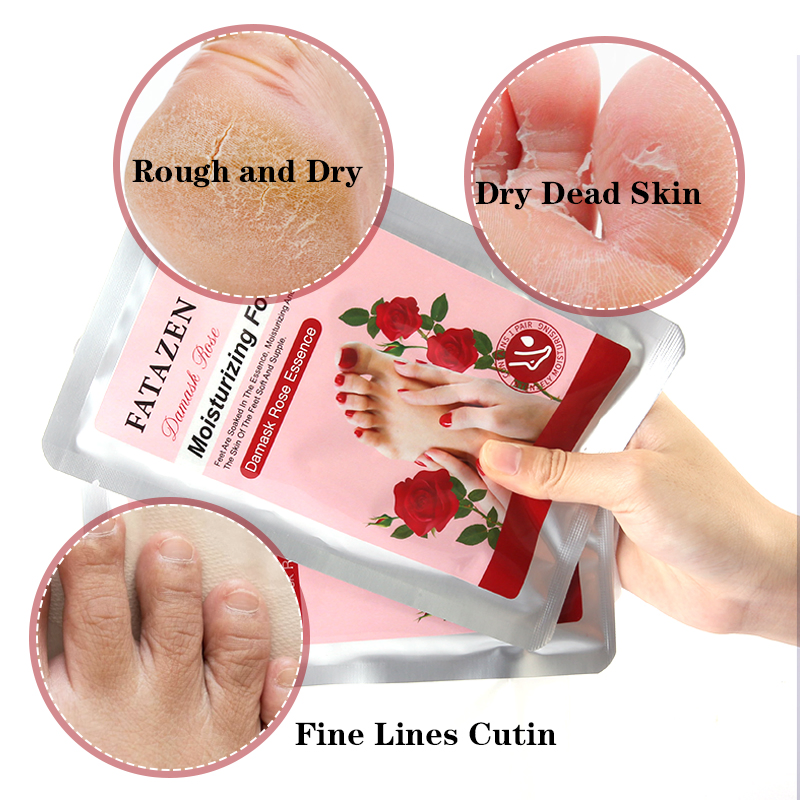 Deep Hydrating Exfoliating Moisturizing Remove Dry Dead Skin Soothing Rose Foot Mask