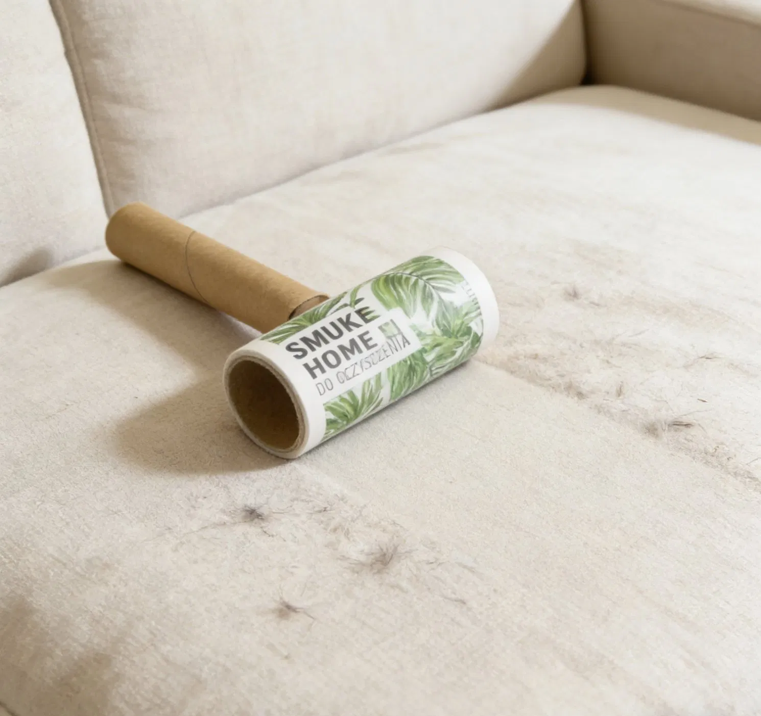 Smuxee Home Lint Roller with Tropical Leaf Design - Reusable Sticky Roller for Clothes, Sofa and Carpet Cleaning