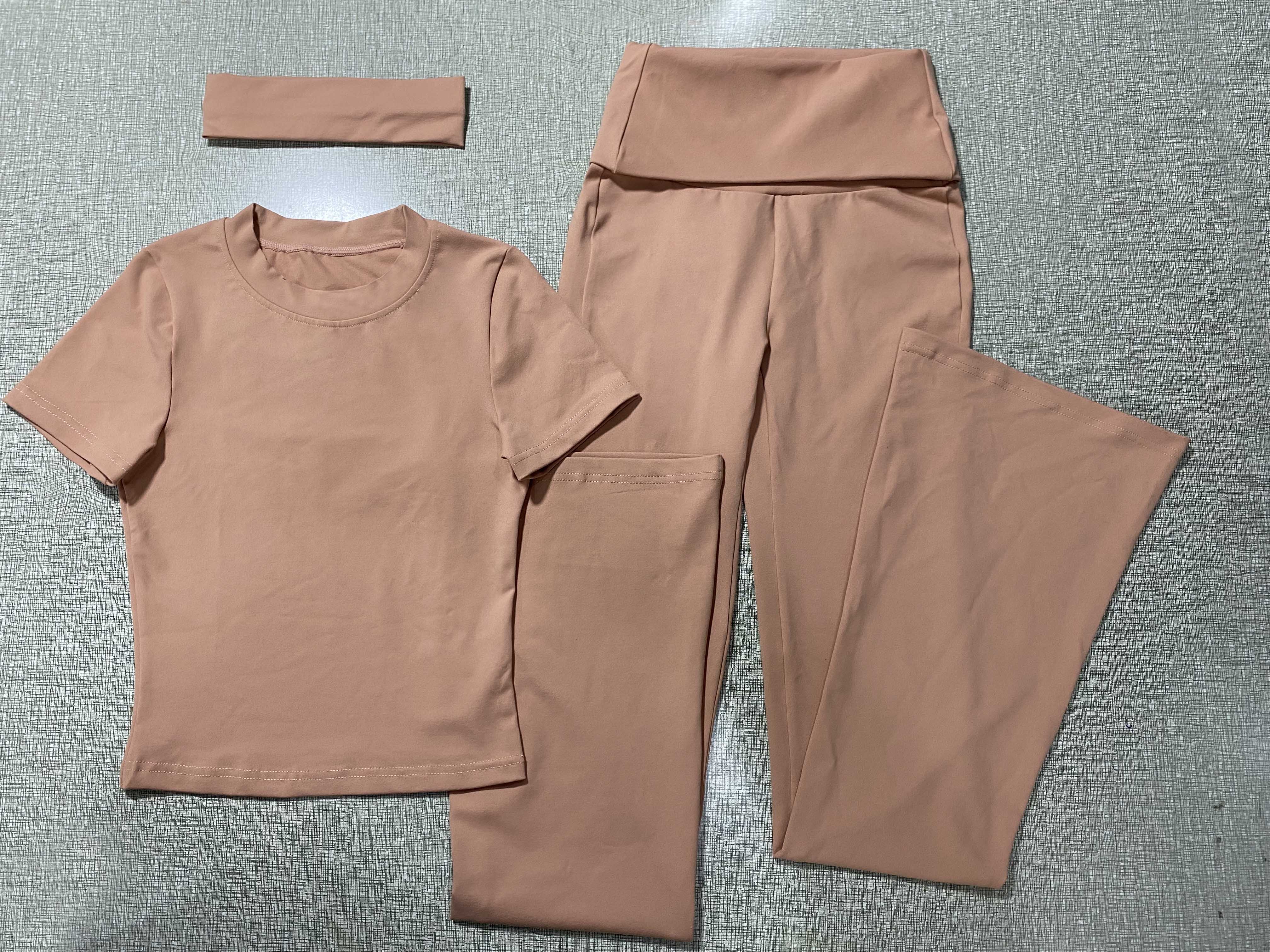 Комплект женский леггинсы хлопковые и топ с длинным рукавом