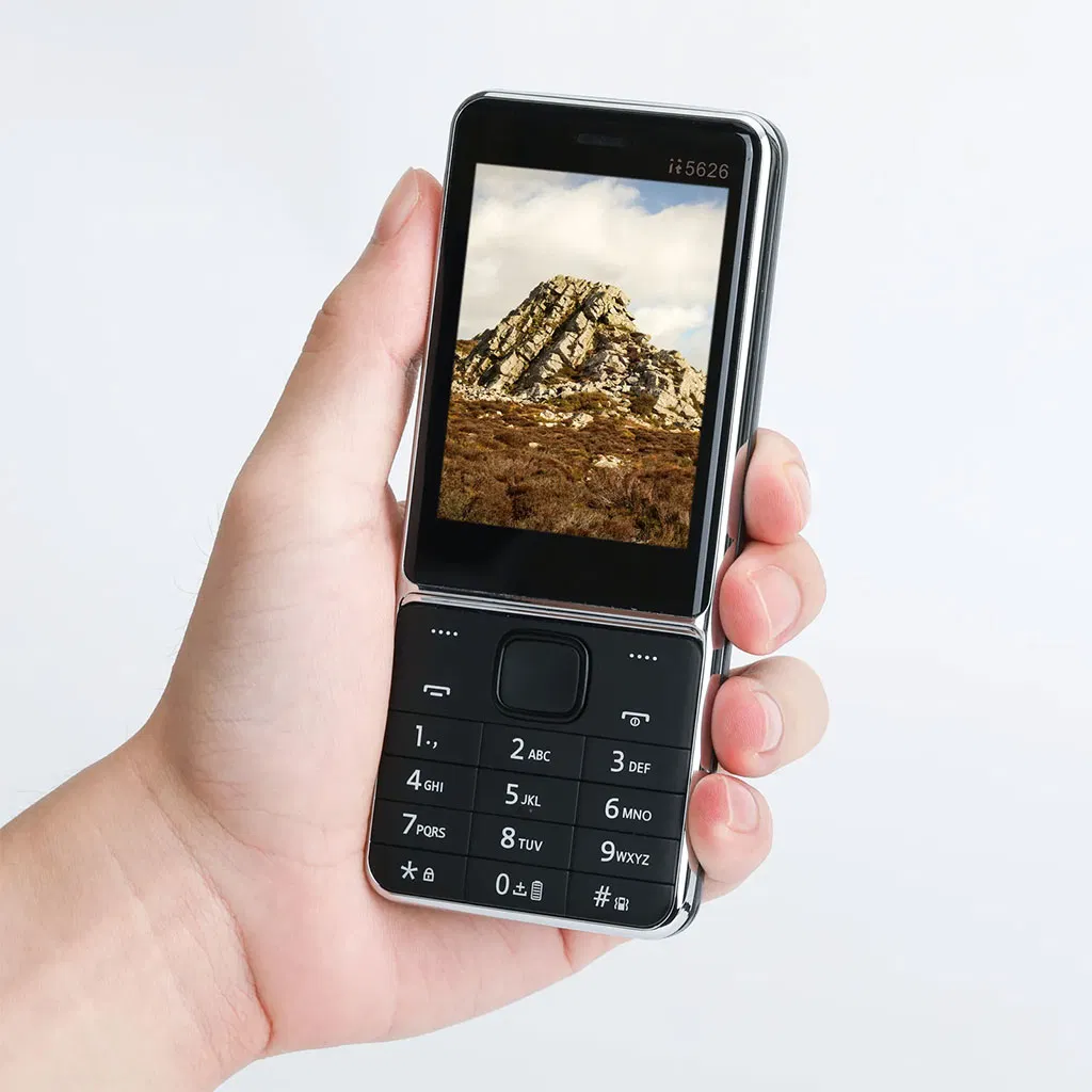 Кнопочный телефон 2G Dual SIM, металлический корпус, 2500 мАч