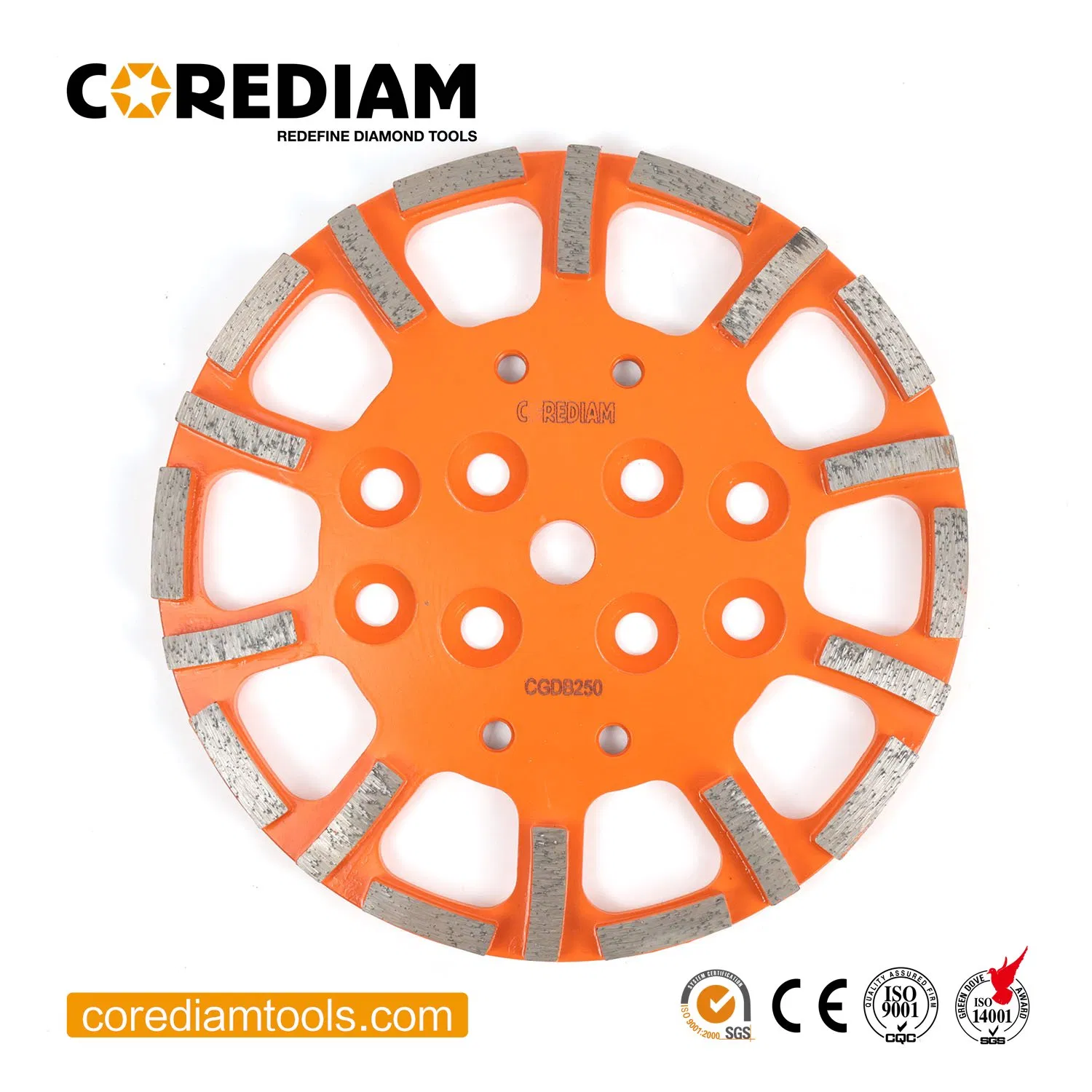 Алмазный шлифовальный диск D250 для бетона