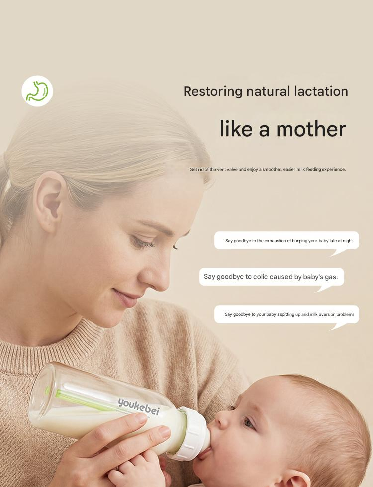 Quality Anti-Colic Baby Bottle with Built-in Venting Technology for Infants