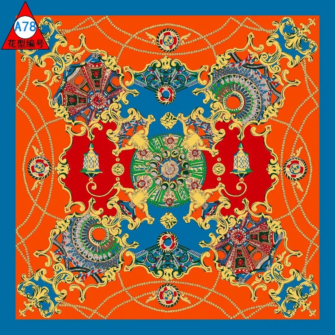 Oeko Tex 100 Certificate 100% Mulberry Raw Silk Double Side Digital Print Silk Scarf