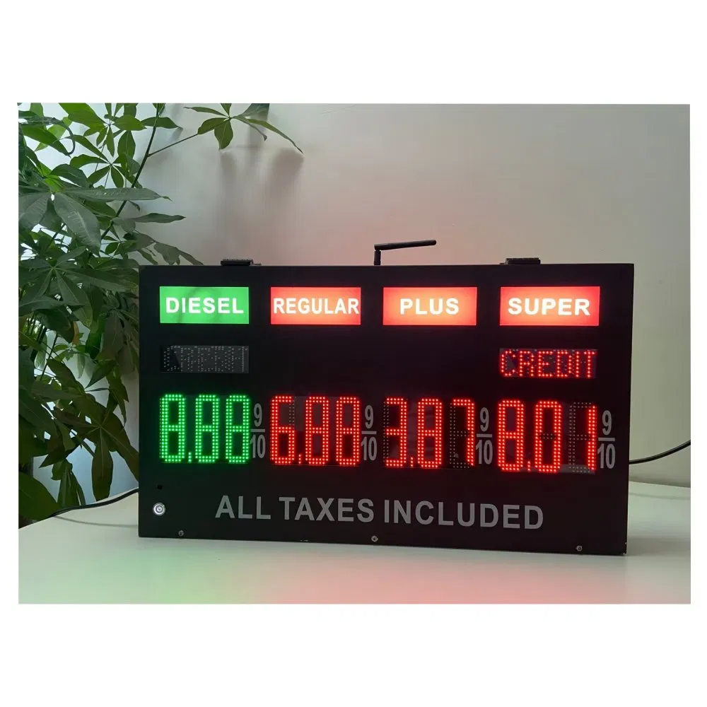 Manufacturer 7 Segments LED Display Remote Control LED Digital Gas Price Sign for Petrol Station Gas Price Display 8~48inch