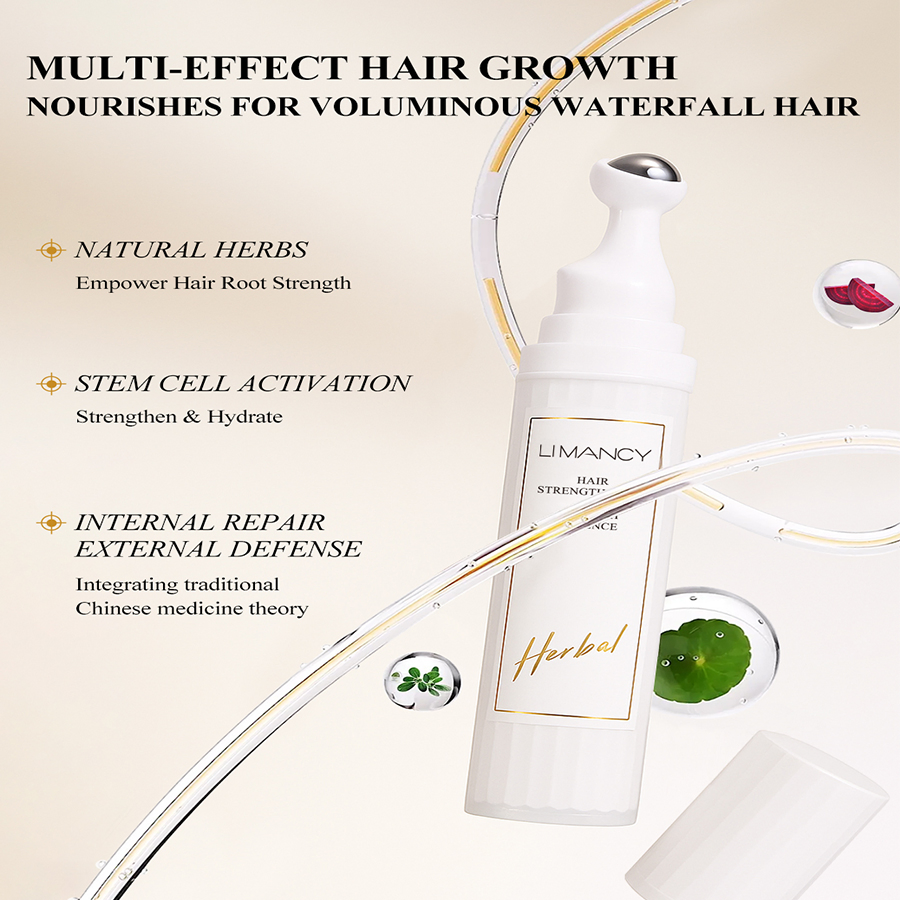 Herbal Hair Growth Essence with Caffeine and Keratin Hair Growth Oil for Stronger Hair