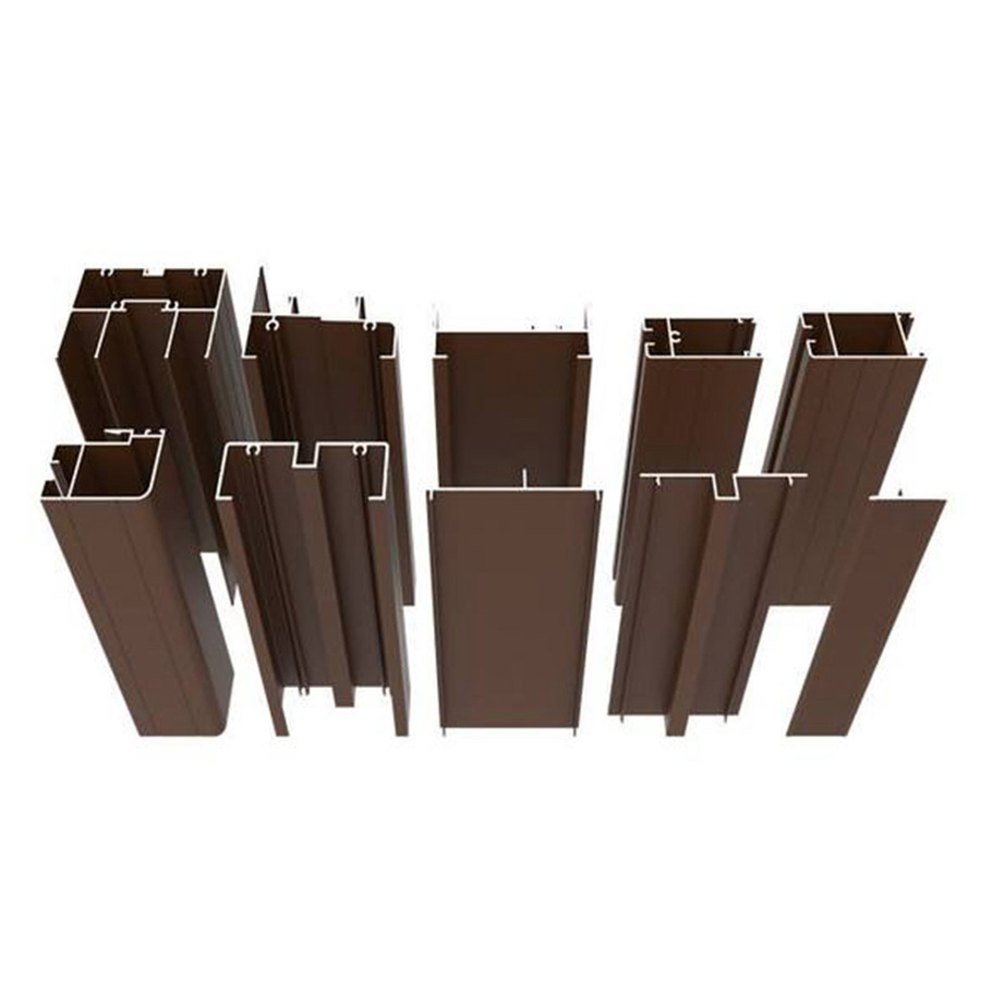 Алюминиевый профиль с текстурой дерева, порошковое покрытие