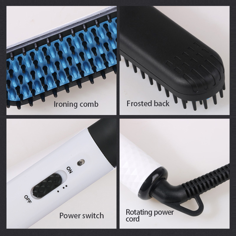 Cross-Border New Mini Men's Electric Beard Styling Comb Men's Beard Straightener Beard Straightening Comb Amazon