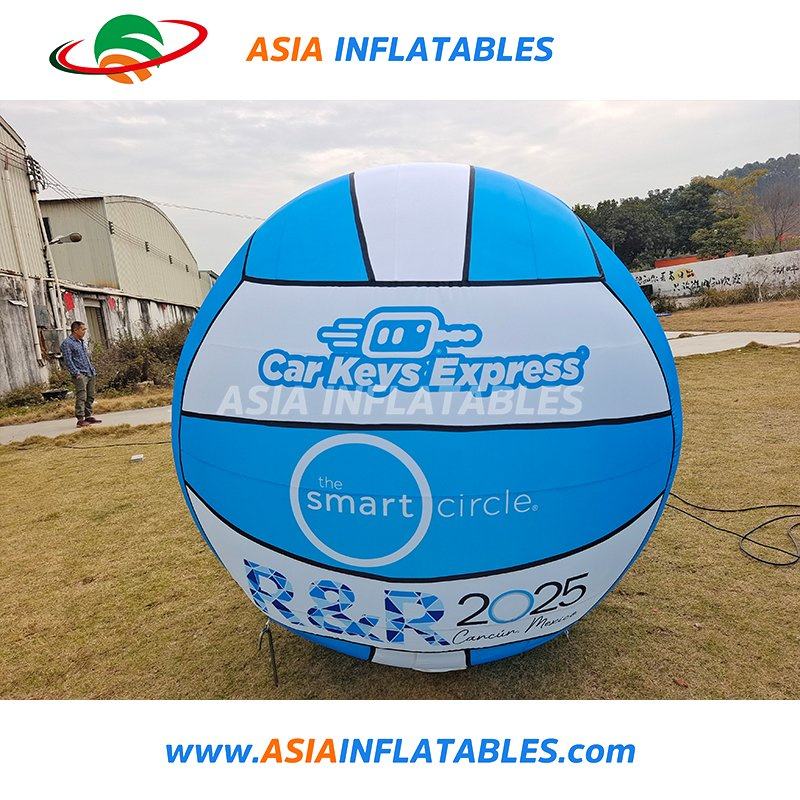 Giant Inflatable Volleyball with Printing, Airsealed Inflatable Volleyball Beach Ball for Outdoor