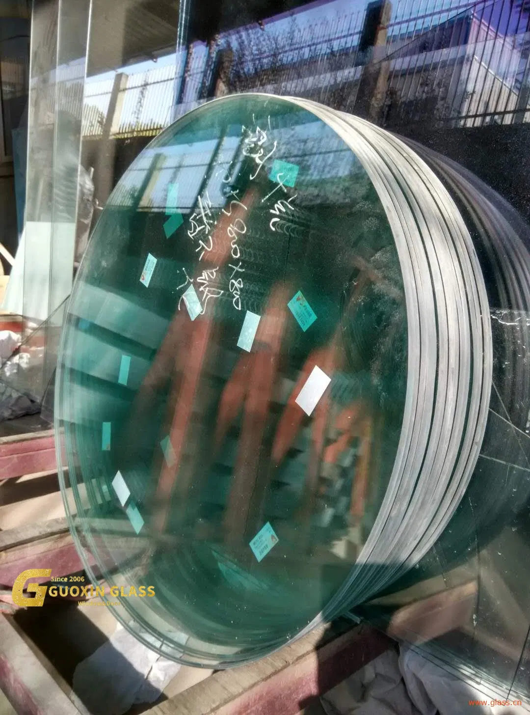 OEM Dia. 1000mm Clear Toughened Tempered Round Square Irregular Shaped Glass Table Top