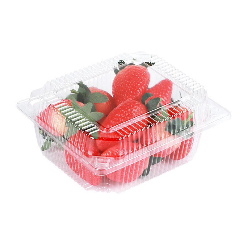 Food Grade Plastic Transparent Box with Lid Supermarket Fruits Vegetables Packaging