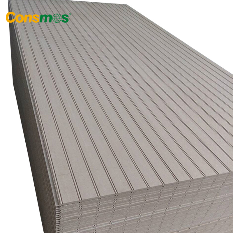 Wholesale 1220X2440mm Grooved Melamine Slotted MDF Board Panel for Furniture