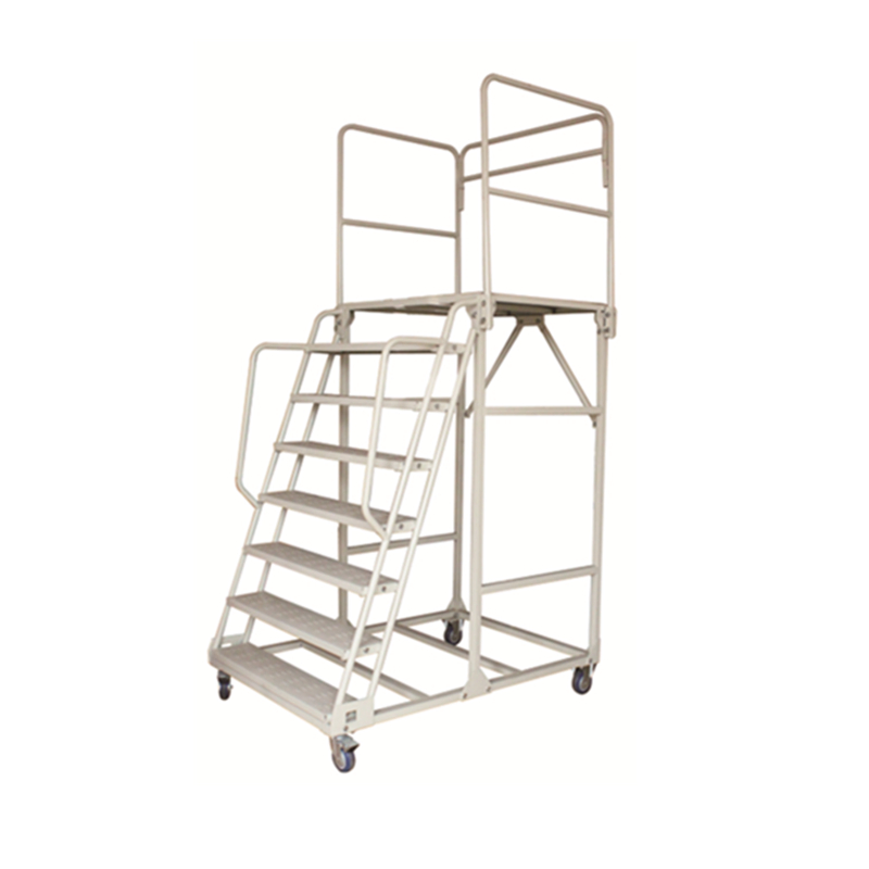 Cheap Safety Warehouse Stainless Steel Rolling Mobile Platform Ladder Truck