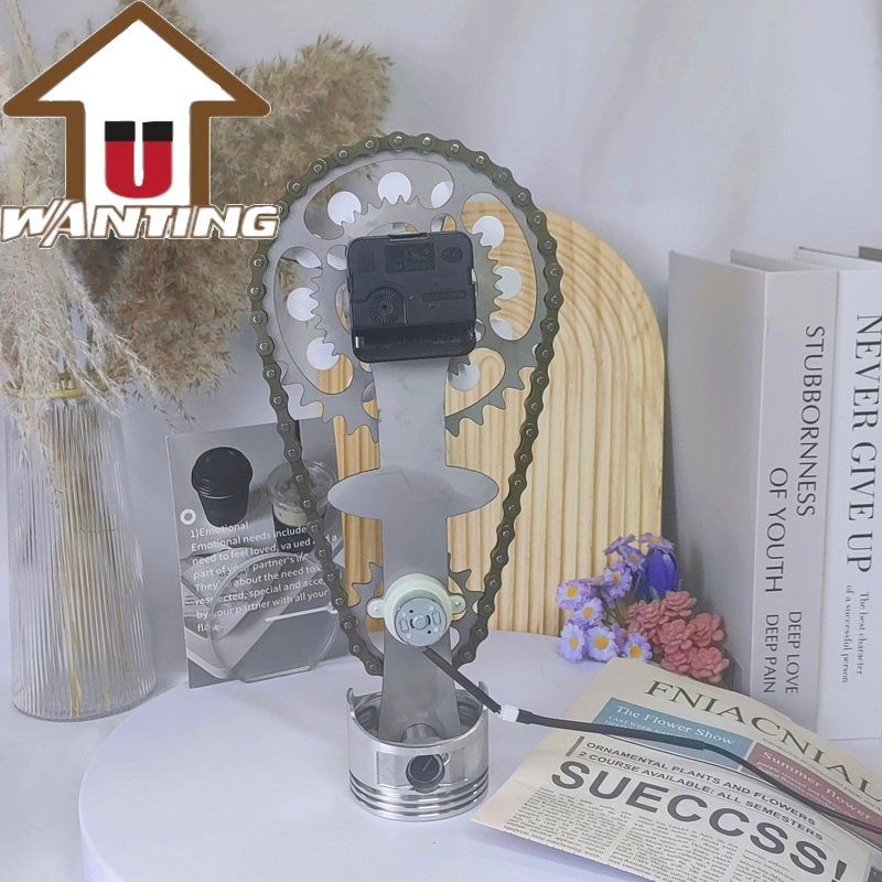 Clock Personality Creative Decoration Metal Craft Ornament Chain Gear Clock USB Interface