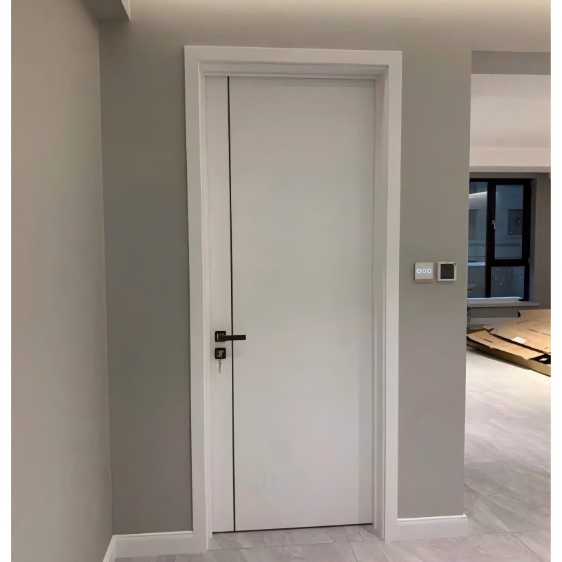 Villa Main Entrance Composite Aluminium Frame Solid Wood Plastic Residential Interior Door