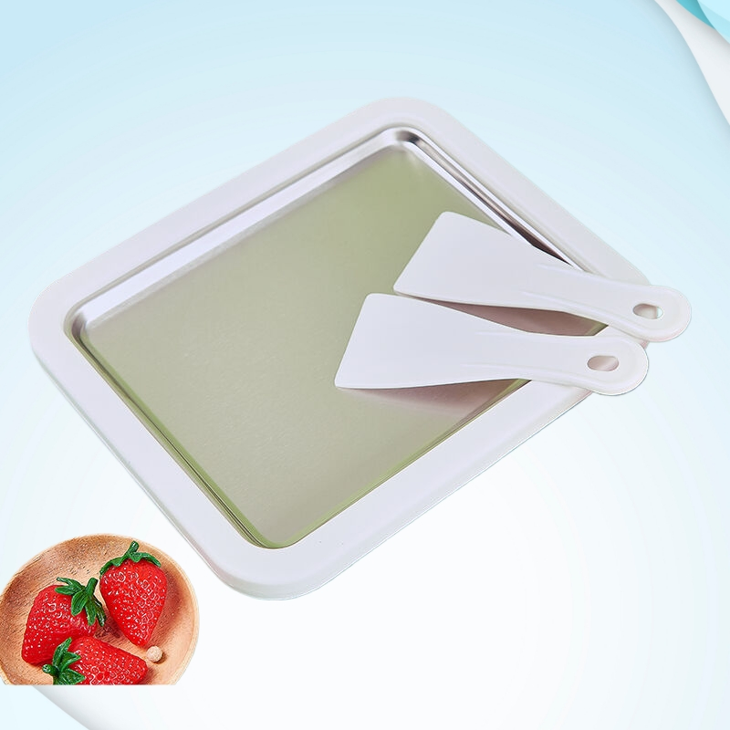 Portable Square Fried Ice Machine Food Grade Stainless Steel Fried Ice Machine