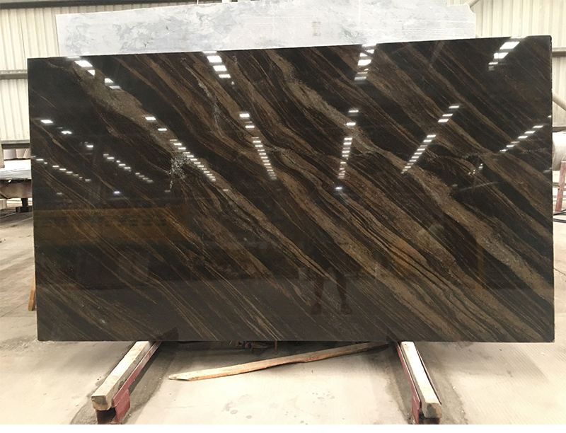 Natural Polished Quicksand Brown Marble Slab for Coutertop Wall Floor Decoration