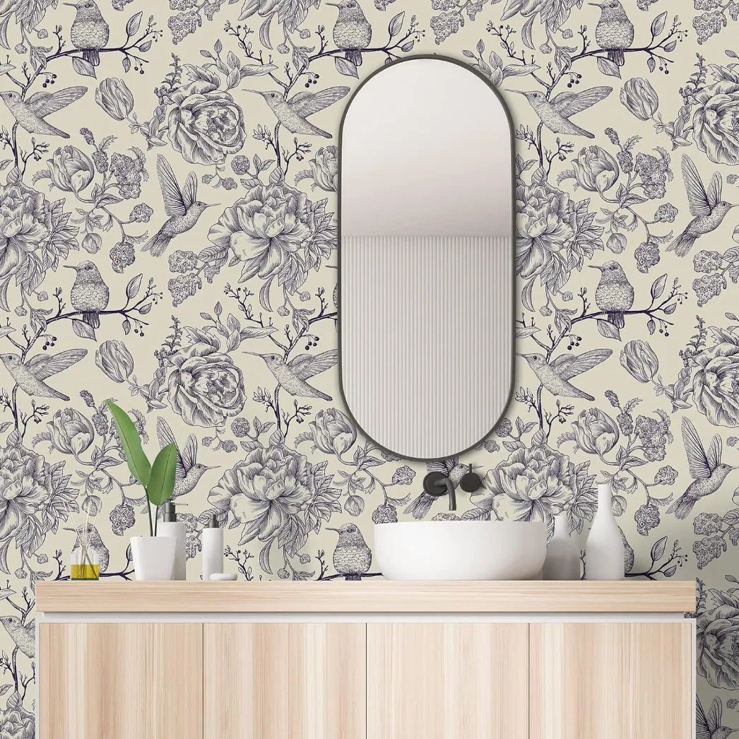 Silver Peel and Stick Removable White Contact Wallpaper