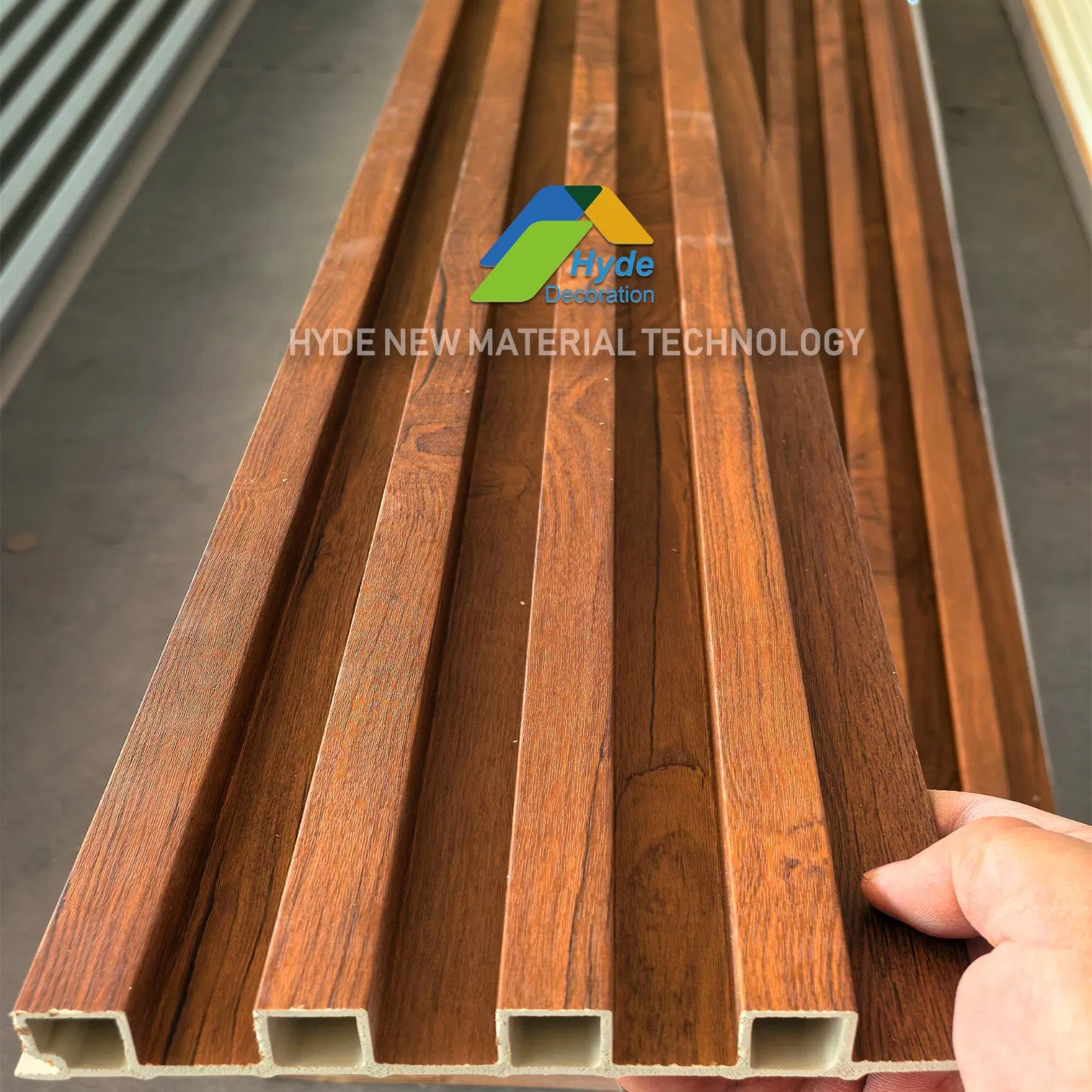 Popular Wood Design 168*22*2900mm /168*24*2900mm Panel De Pared WPC 3D Fluted Panel Factory