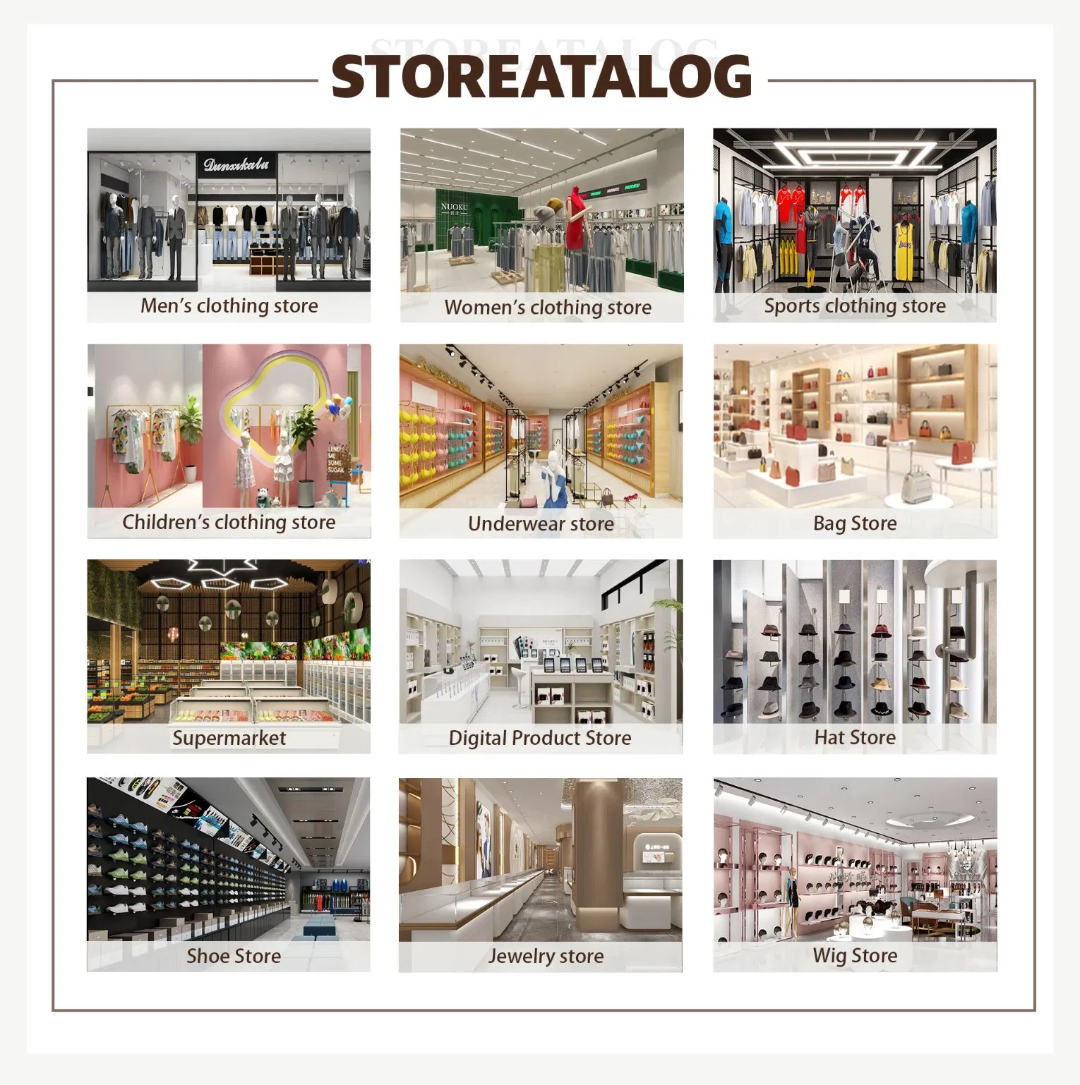 Shop Design Store Furniture Cabinet Modern Jewellery Shop Counters and Shelves Interior Design Showcases