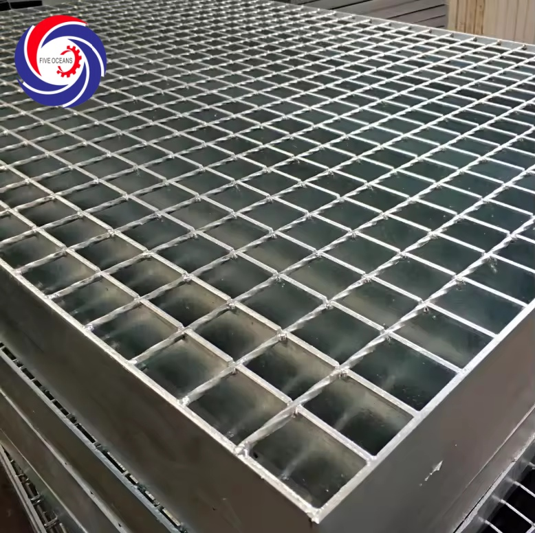 Ot DIP Galvanized Steel Grating Anti-Slip Load-Bearing Platform Walkway Industrial Stair Tread