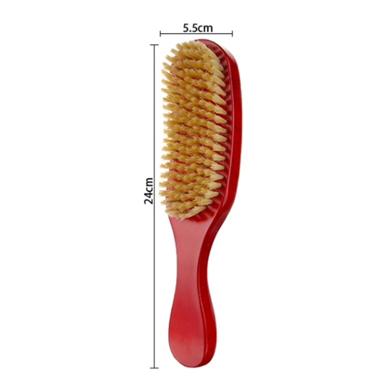 Custom Logo Hairstylist Duster Cleaning Soft Grooming Beard Kit Wood Comb Beard Brush Wide Hairbrush Sweeping Wooden Beard Brush