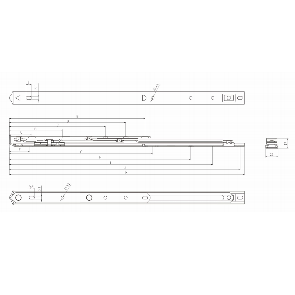 Stainless Steel 304 Awning Window Friction Hinge Stay