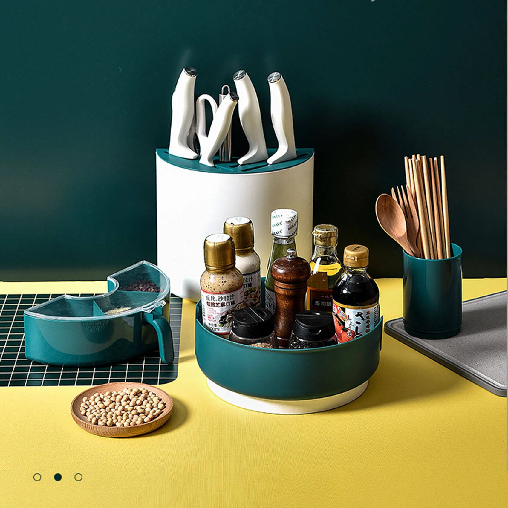 2023 Multifunctional New Kitchen Accessories Seasoning Box Chopsticks Rack