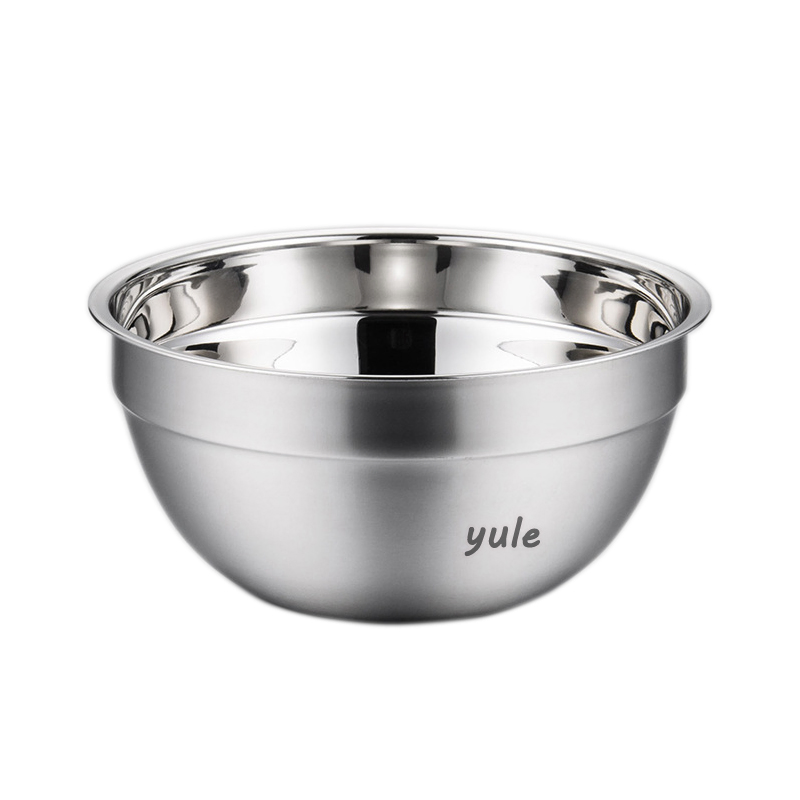 Professional Kitchen with Scale for Salad Bread Pastries Cake Stainless Steel Round Mixing Bowl