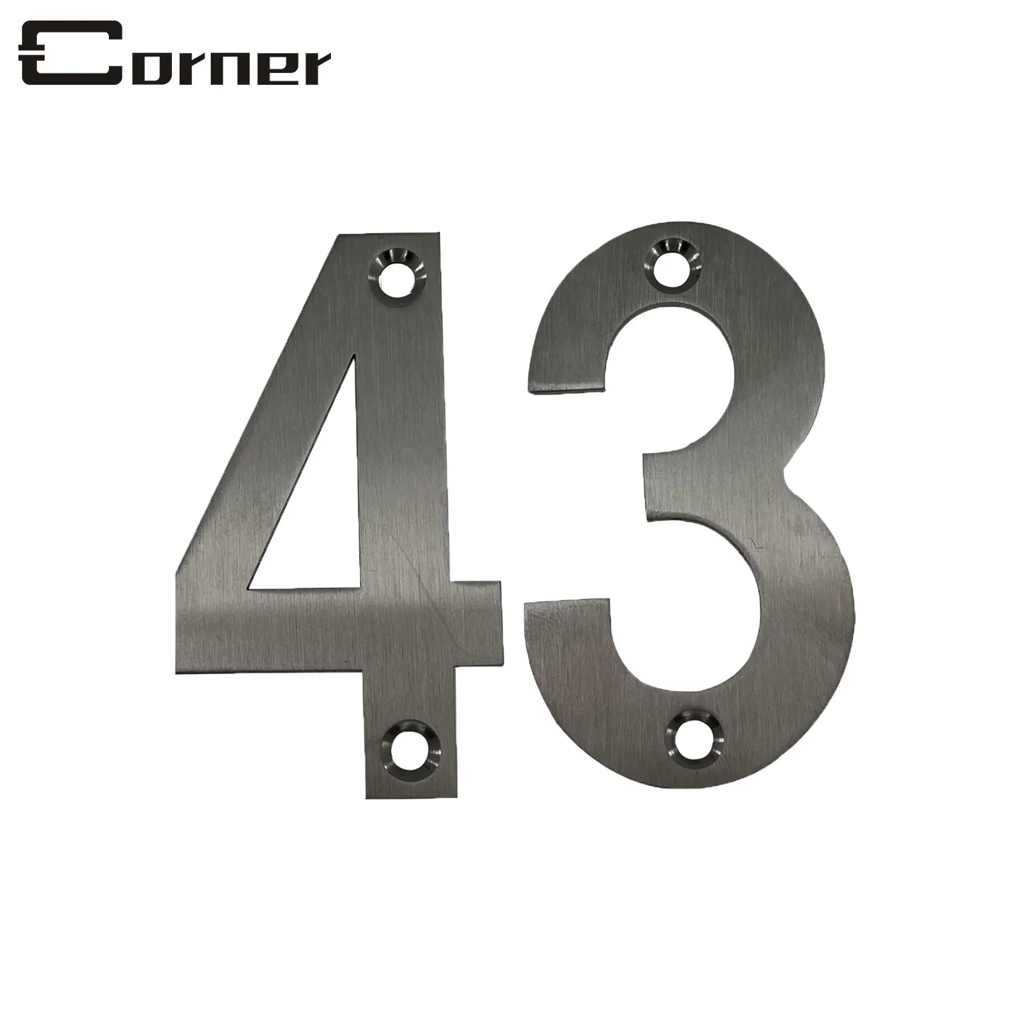 304 Stainless Steel House Number Plate Sign Metal Number for Hotel Office Room