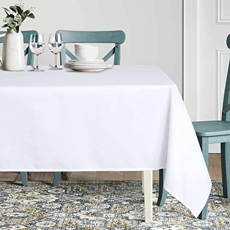 Polyester Washable Table Cloth Decorative Table Cover for Wedding Party Dining Banquet