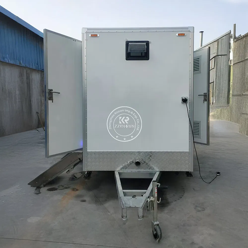 Factory Price Custom Shower Trailer Luxury Washroom Public 2 Stall Restroom Trailer Mobile Toilet Portable VIP Toilet for Sale