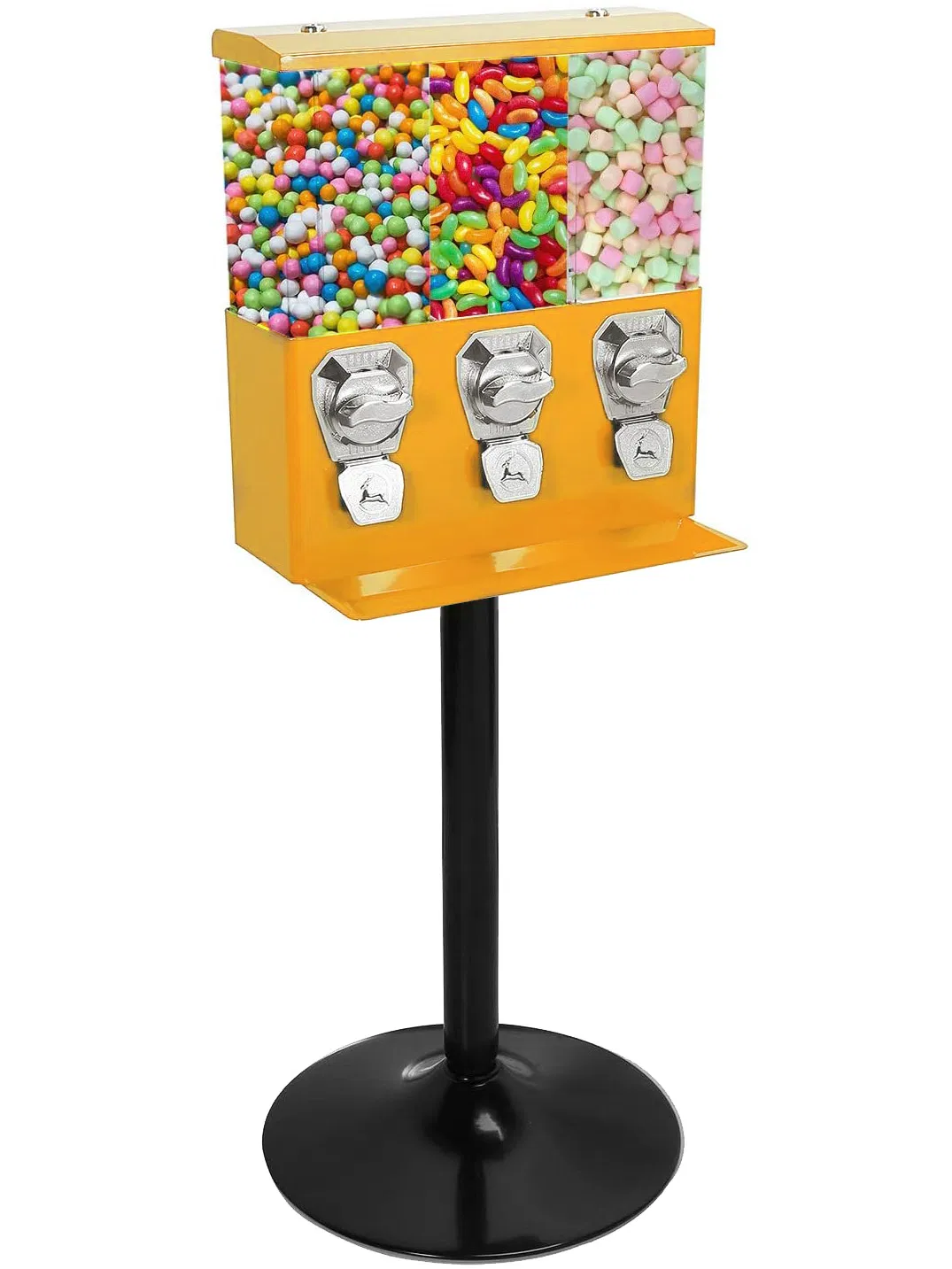 Easy-Refilling Triple Head Gumball & Candy Vending Machine (TR103)