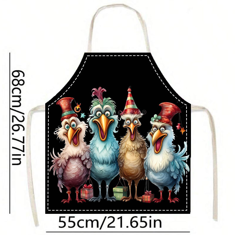 Custom Promotional Print Pure Color Cooking Kitchen Bib Apron