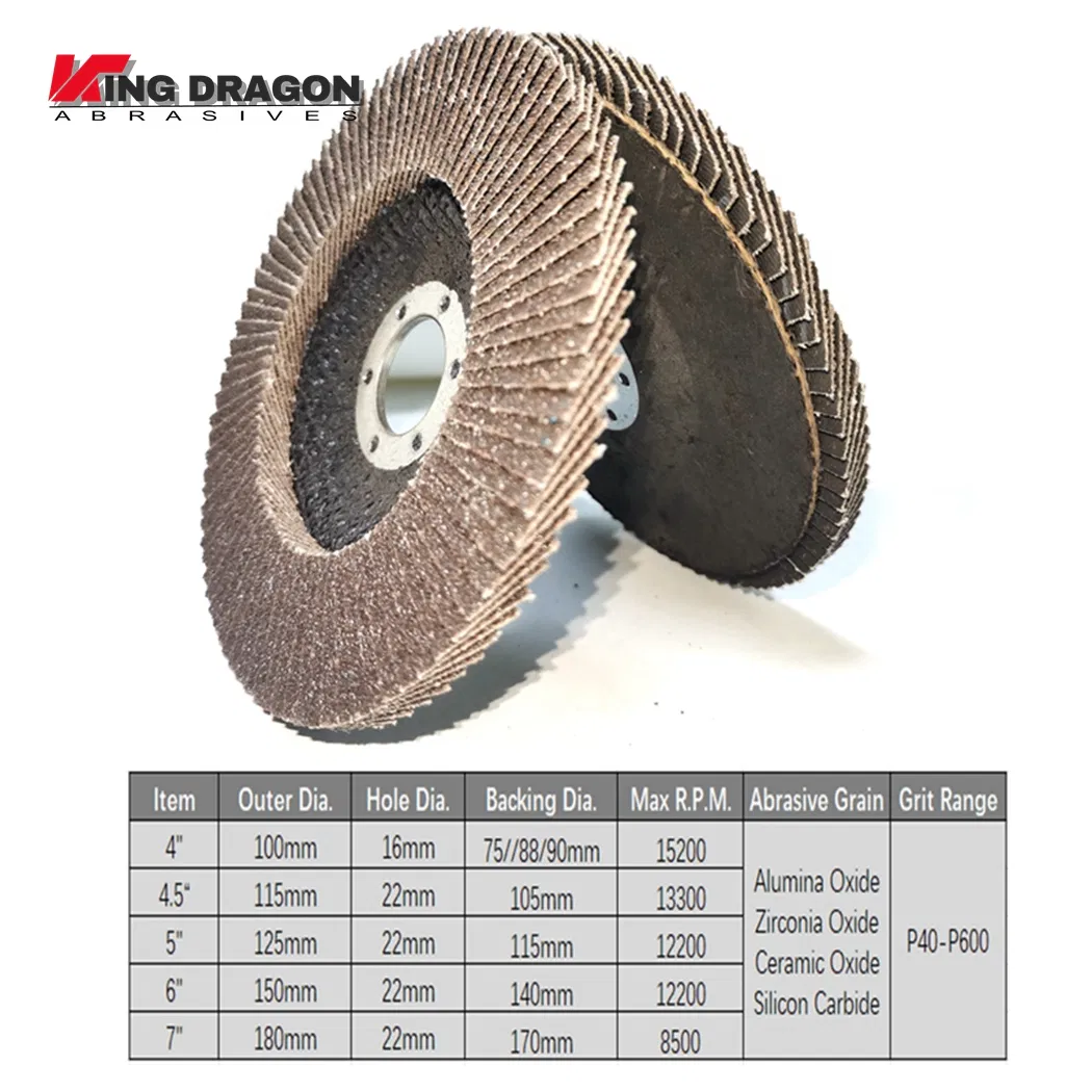 Лепестковый шлифовальный круг из оксида алюминия