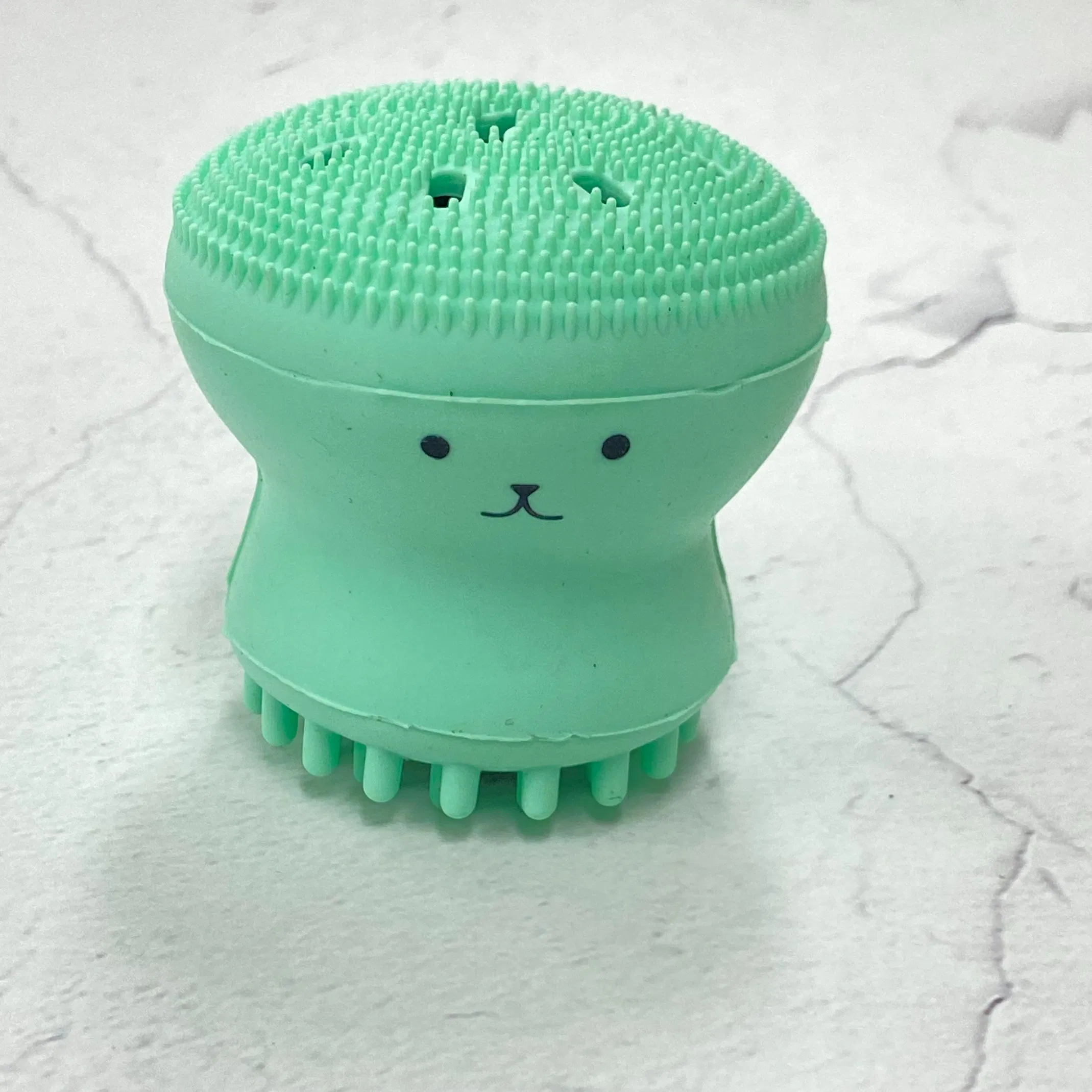 Soft Hair and Silicone Body Wash Facial Instrument Double-Sided Facial Cleansing Brush