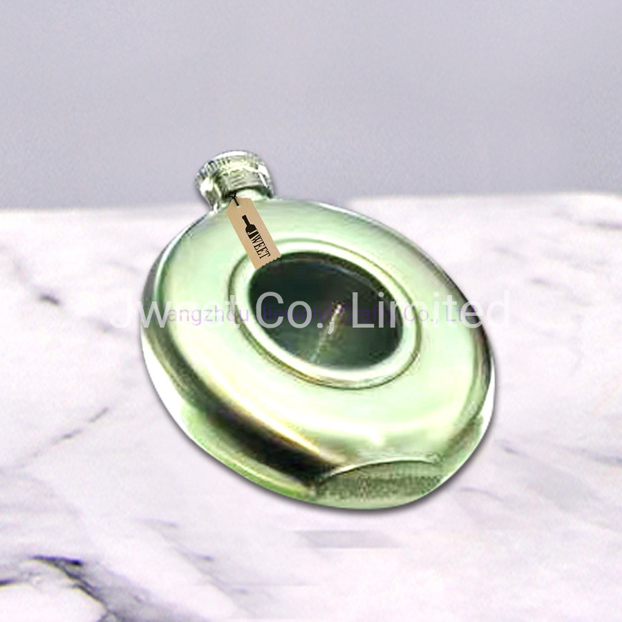 Round Liquor Hip Flask Metal Whisky Stainless Steel Hip Flask