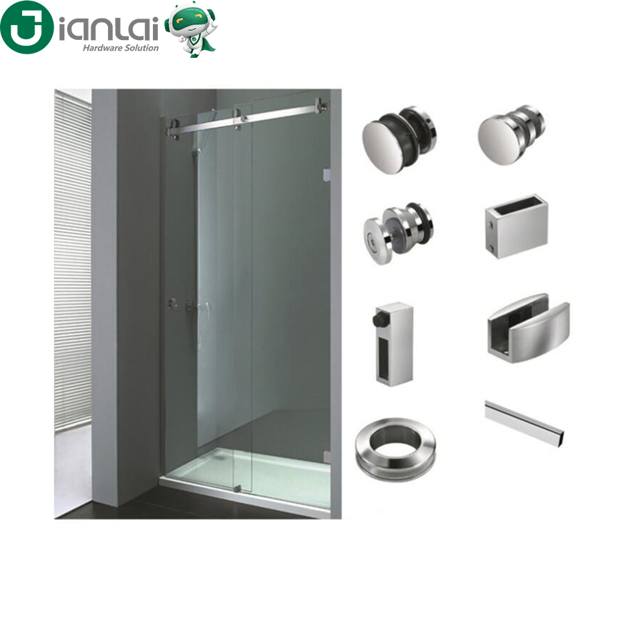 Tempered Framless Glass Shower Sliding Door Kit Shower Cabin