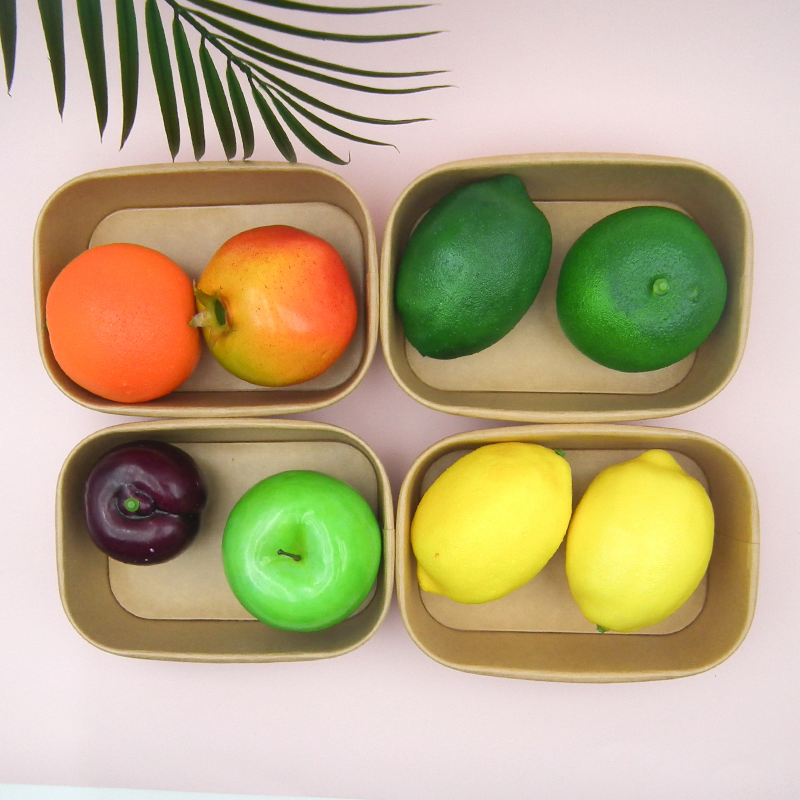 Бумажный контейнер прямоугольный 750 мл WM12